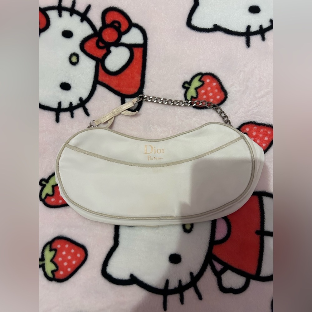 Dior Parfume Vintage Metallic Gold White Sling Mini Bag! - Picture 5 of 6